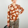 Clearance Primrose Park Sandy Silk Shirt Sketch Floral