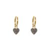 Clearance Kirstie Le Marque Diamond Heart Hoops