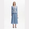 Wholesale self-portrait Blue Sequin Boucle Tailored Midi Dress