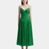 New self-portrait Green Strappy Midi Dress