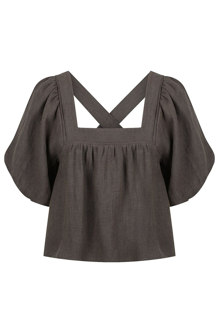 Clearance Sancia Greta Top Charcoal