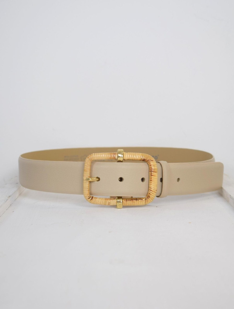 New Abro Nina Wrapped Buckle Belt Sahara