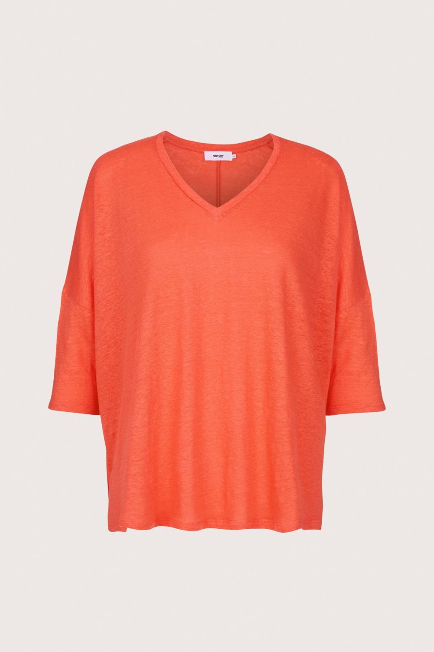 Hot Not Shy Emilie T-Shirt Coral