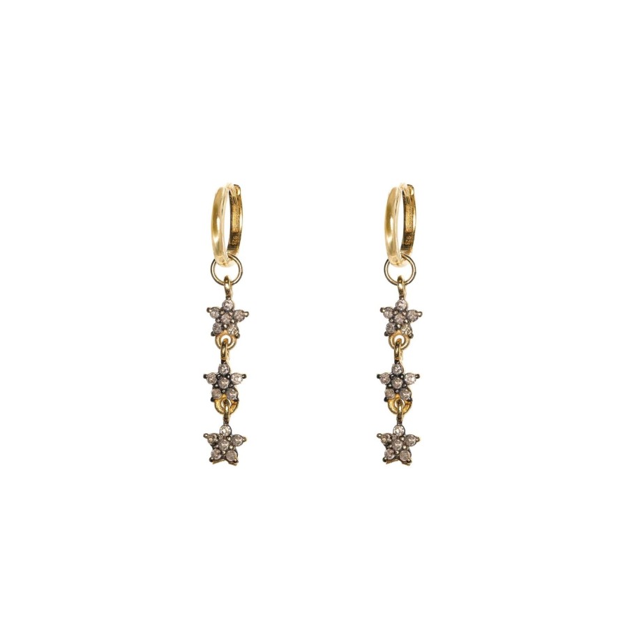 Best Kirstie Le Marque Diamond Daisy Three Drop Earrings