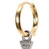 Wholesale Kirstie Le Marque Tiny Diamond Charm Gold Huggie Hoop