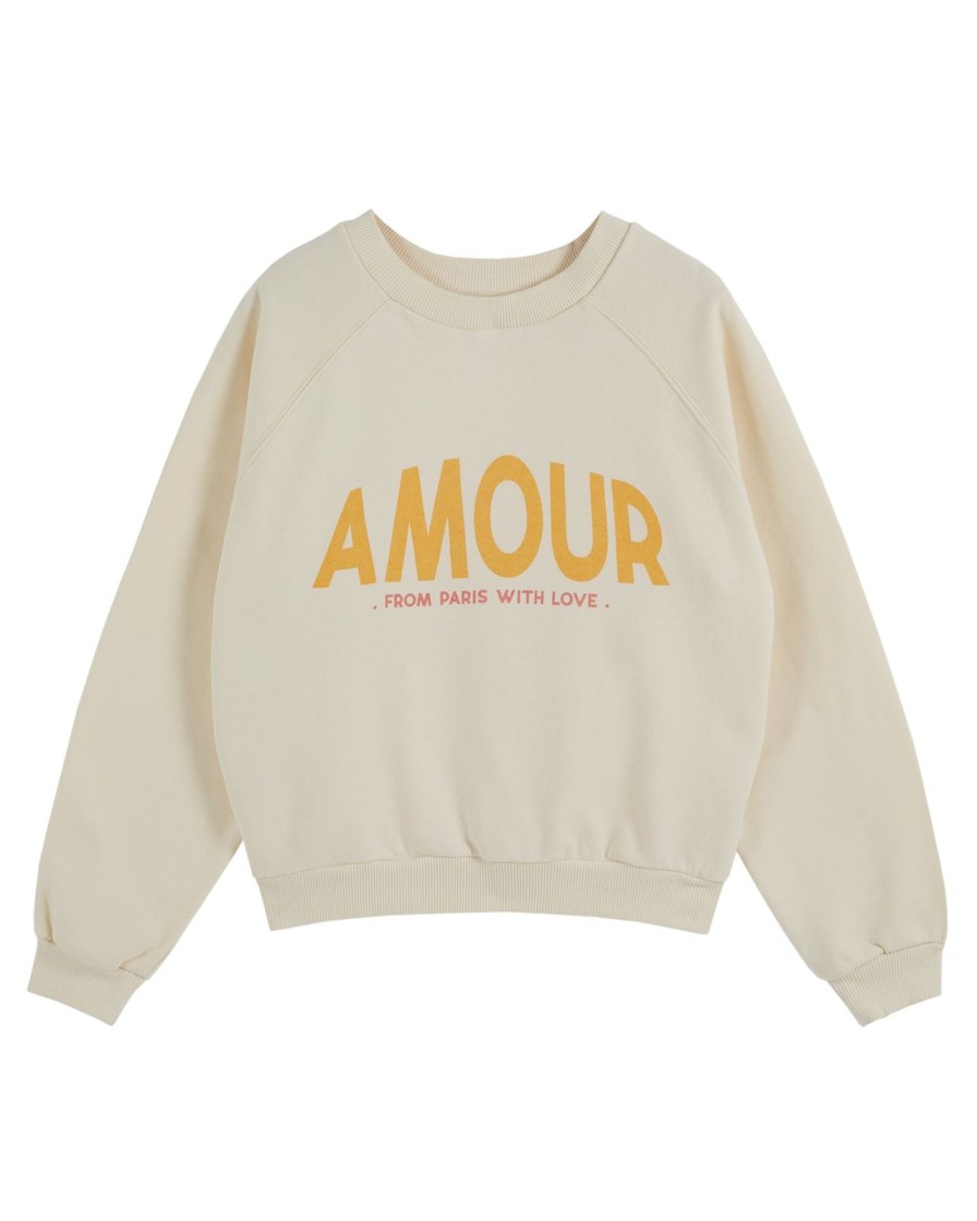 Best Emile & Ida Zamour Amour Sweatshirt Ecru