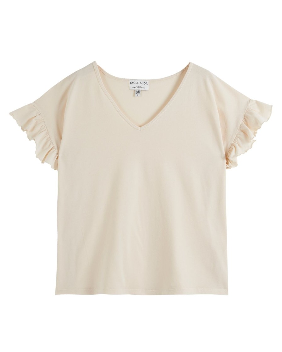 Clearance Emile & Ida Zabio Tee Shirt Cream