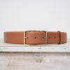 Online Abro Wide Belt Leather Tan