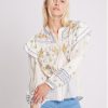 Online Berenice Carmencita White Embroidered Blouse