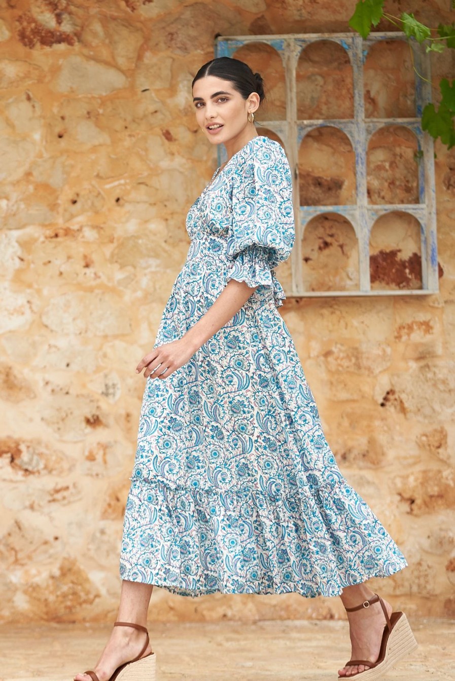 New Neve and Noor Sophia Dress Aquamarine