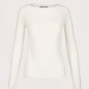 Clearance Sass & Edge Renfrew Cashmere Boat Neck White Ice