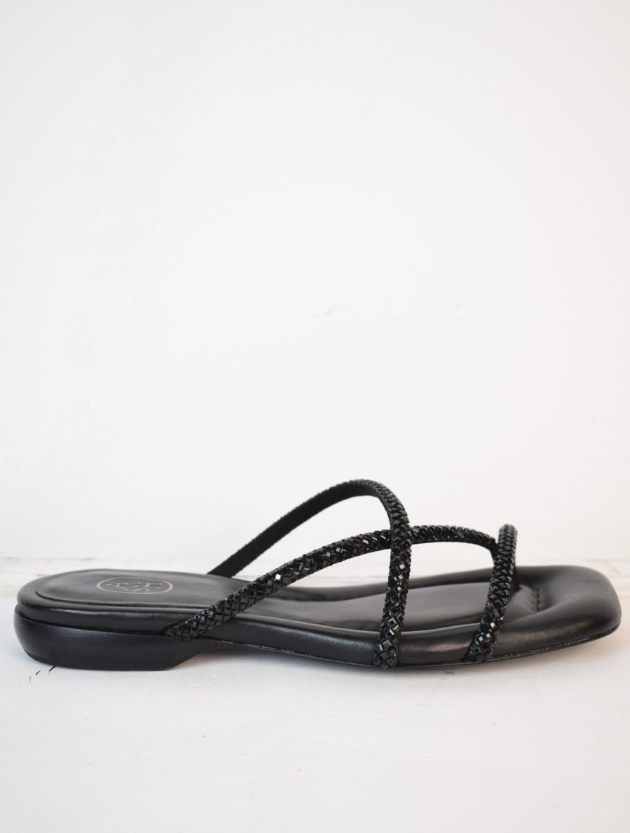 Best ASH Rubis Crystal Sliders Black