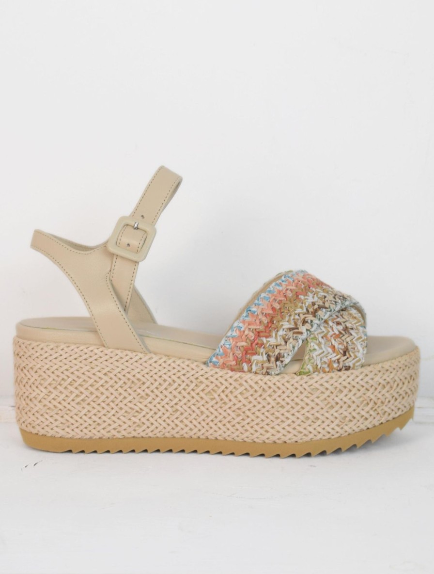 New Donna Lei Jaipur Raffia Sandal Pastel Crush