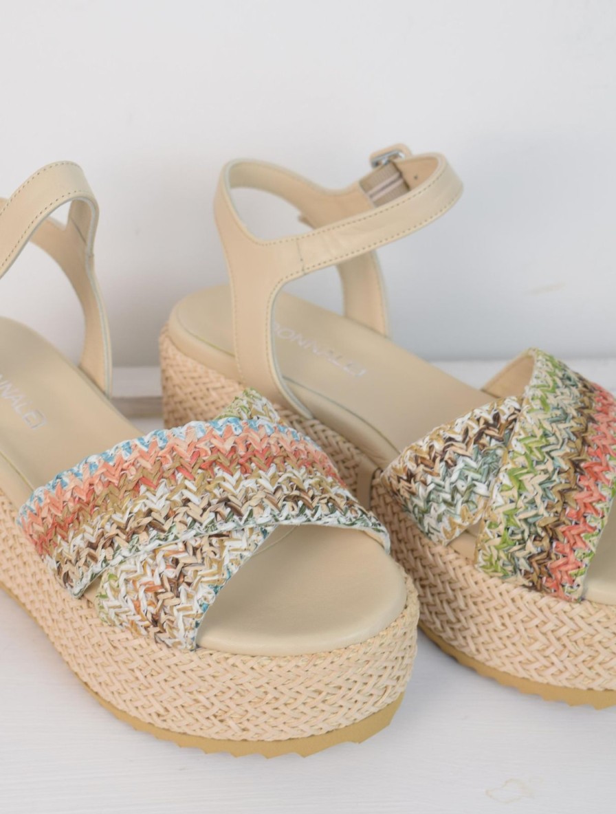 New Donna Lei Jaipur Raffia Sandal Pastel Crush