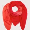 Hot Not Shy Cashmere Twill Scarf Tangerine/Poppy