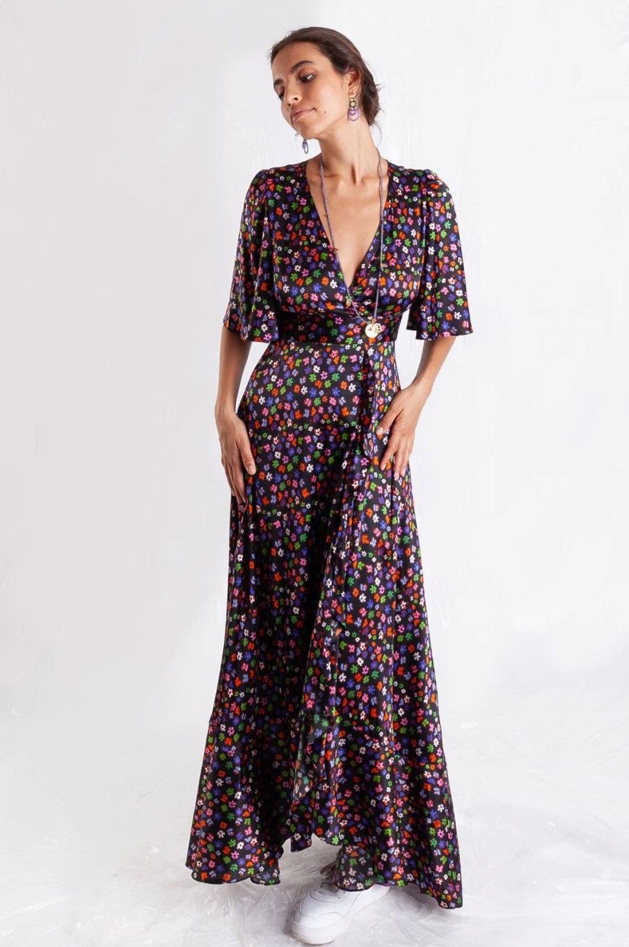 Best Jessica Russell Flint Faux Wrap Maxi Dress Aurora