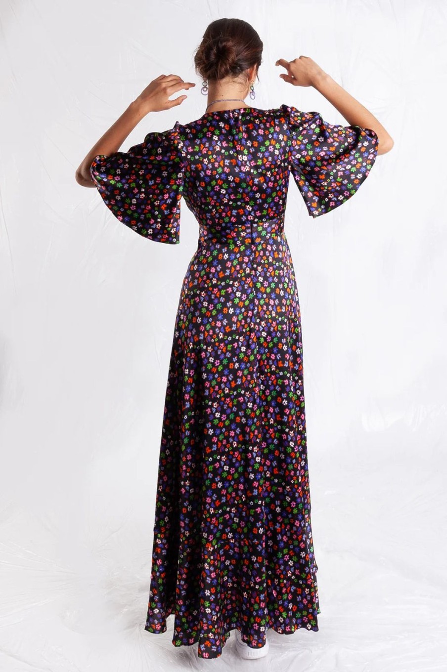 Best Jessica Russell Flint Faux Wrap Maxi Dress Aurora