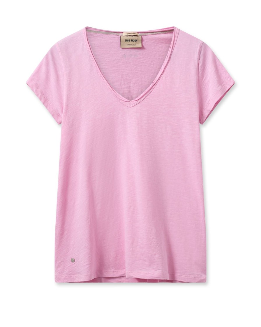 Clearance Mos Mosh Mmtulli V-Ss Tee Begonia Pink