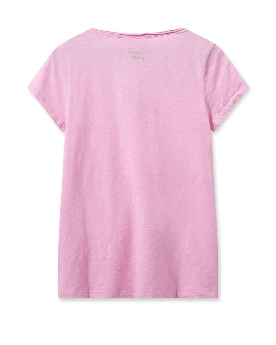 Clearance Mos Mosh Mmtulli V-Ss Tee Begonia Pink