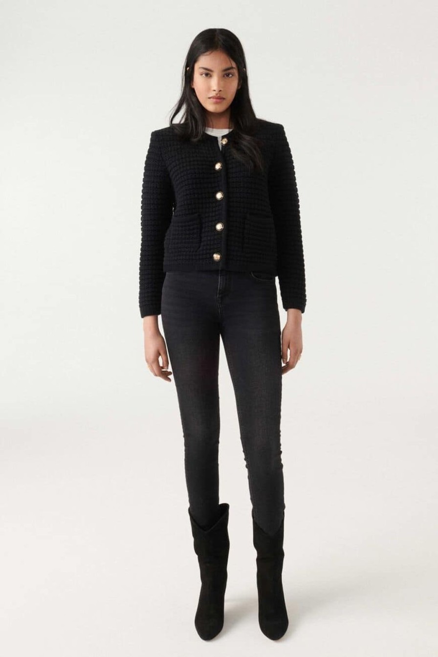 Best ba&sh Gaspard Knitted Cardigan Black