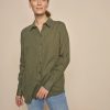 Online Mos Mosh Mmkarli Linen Shirt Dusty Olive