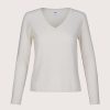 Online Not Shy Penelope V-Neck Jumper Ecru