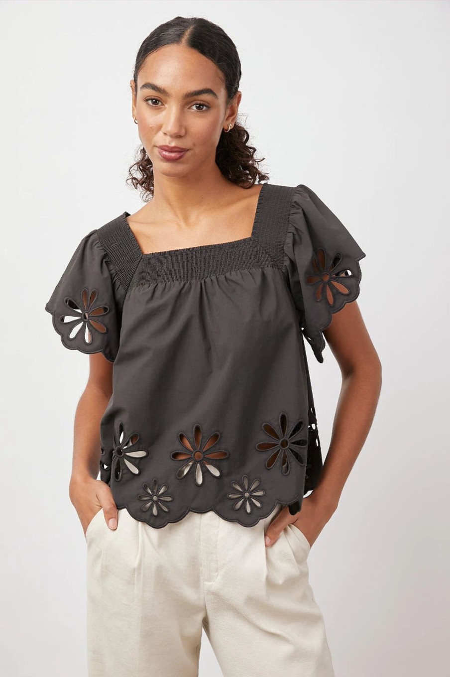 Clearance Rails Sonora Top Black Eyelet