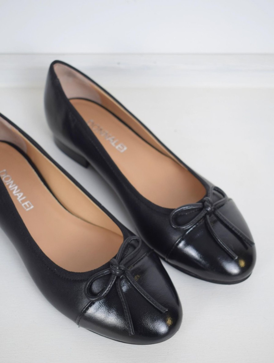 Hot Donna Lei Coco Ballerina Pump Black/Black