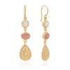 Clearance Anna Beck Pink Opal And Mother Of Pearl Triple Drop Earrings