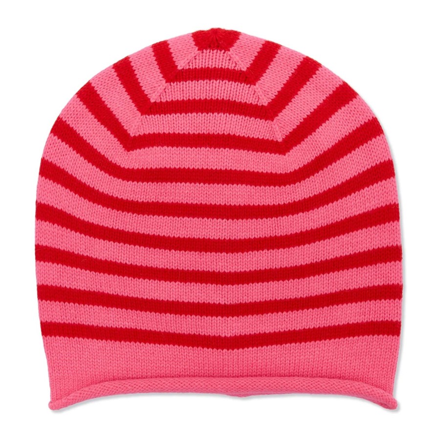 Wholesale Somerville Scarves Breton Cashmere Beanie Pink/Red