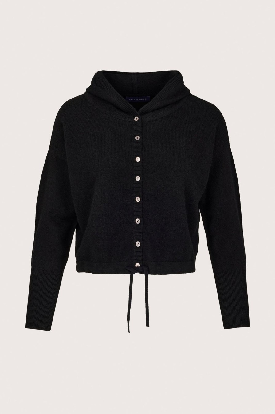 Online Sass & Edge Alnwick Boxy Hoodie Black