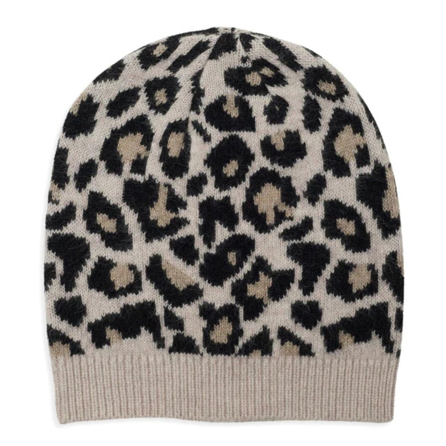 Online Somerville Scarves Leopard Cashmere Beanie Camel/Black