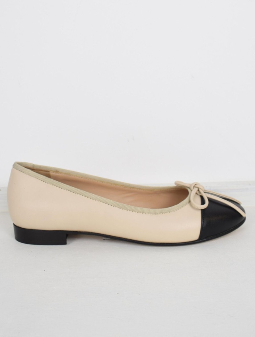 Clearance Donna Lei Coco Ballerina Pump Blush/Black