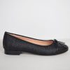 Hot Donna Lei Raffia Coco Ballerina Black/Black