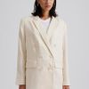 New BY MALINA Celina Oversized Linen Blazer