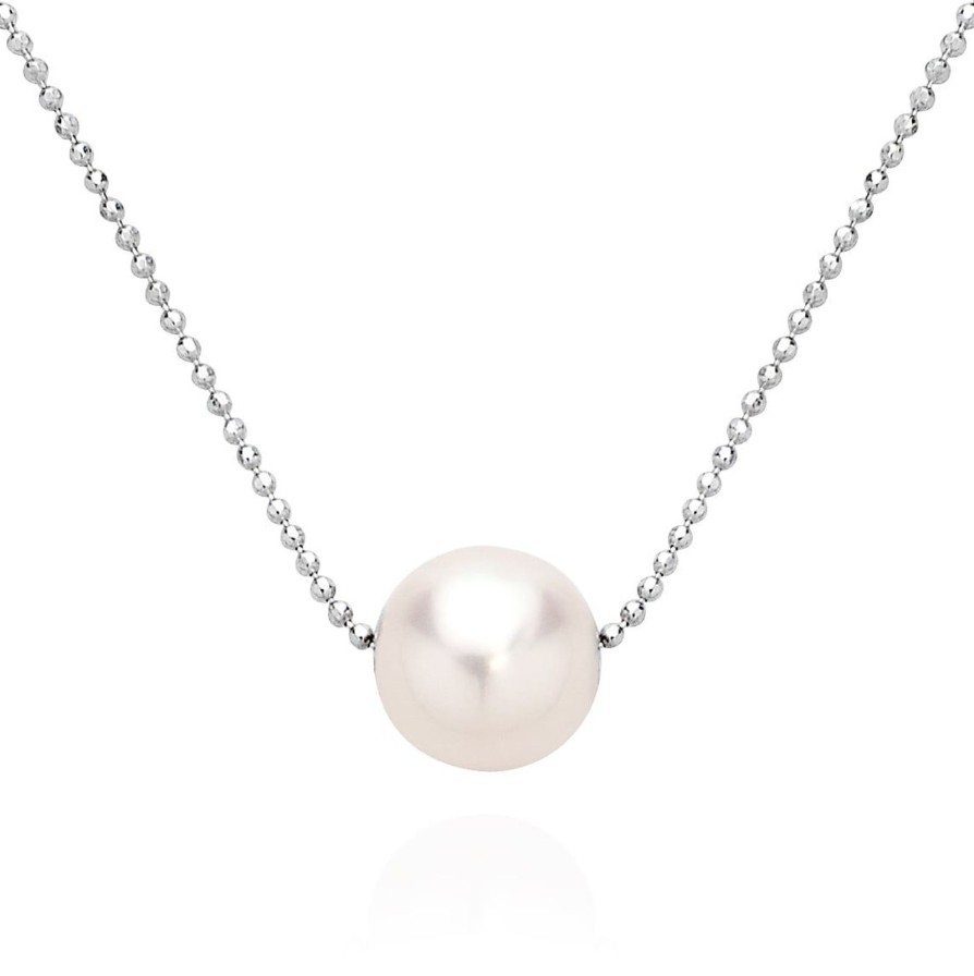 Online Claudia Bradby Essential White Pearl Necklace Silver