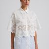 Online BY MALINA Bibi Ss Embroidered Blouse