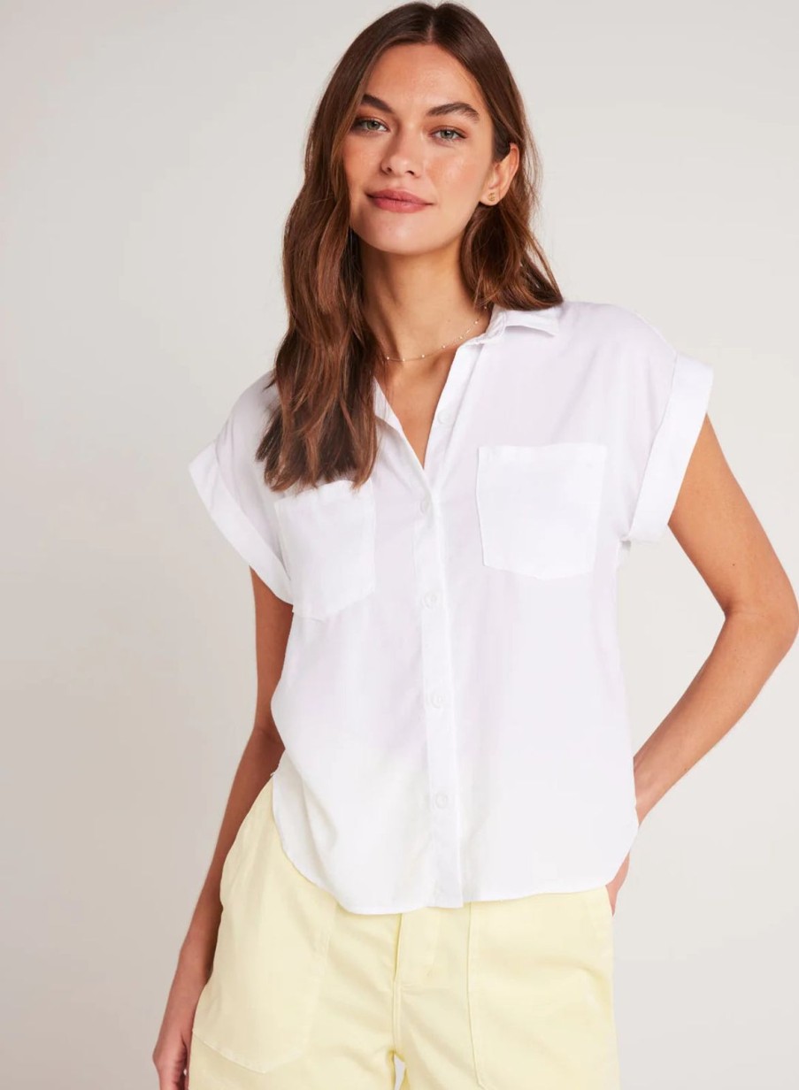 Best bella dahl Twin Pocket Ss Shirt White