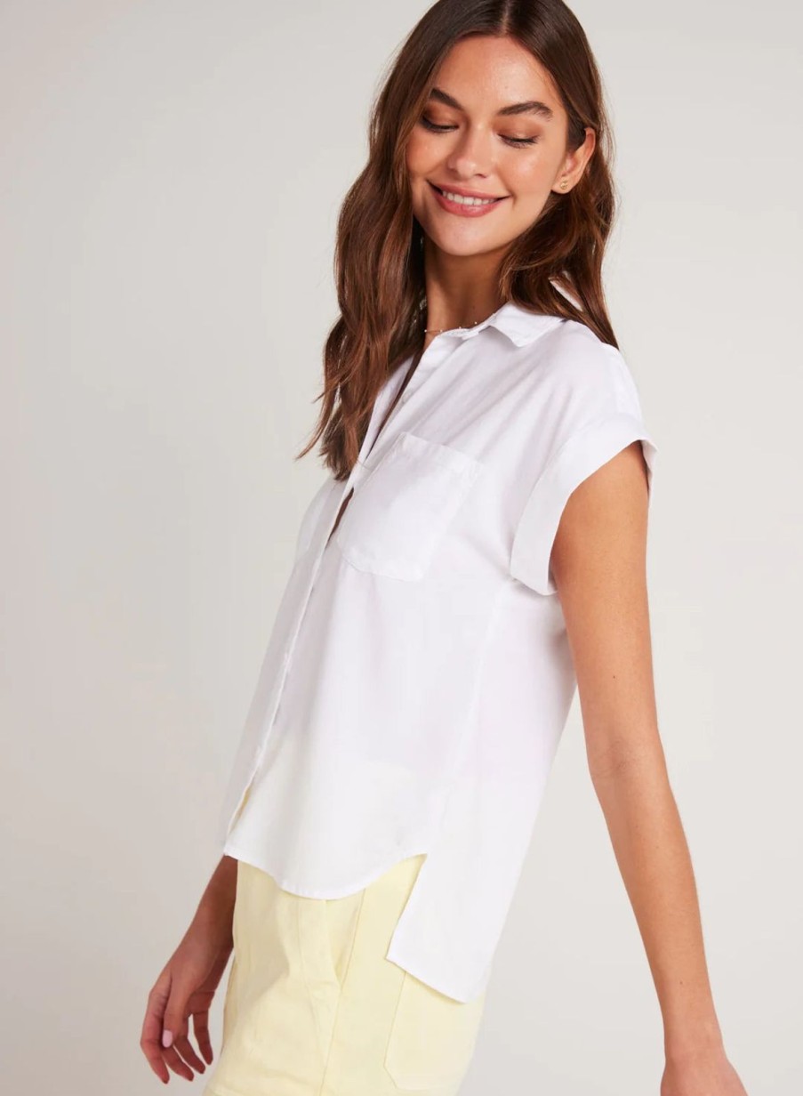 Best bella dahl Twin Pocket Ss Shirt White