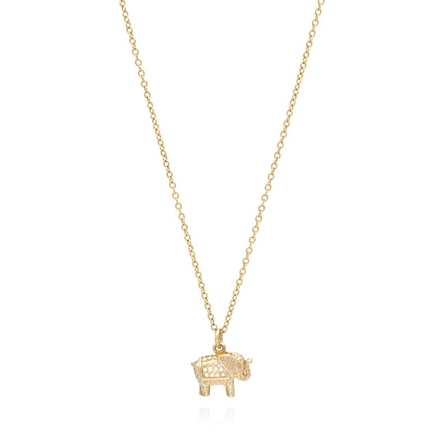 Best Anna Beck Small Elephant Charm Necklace Gold