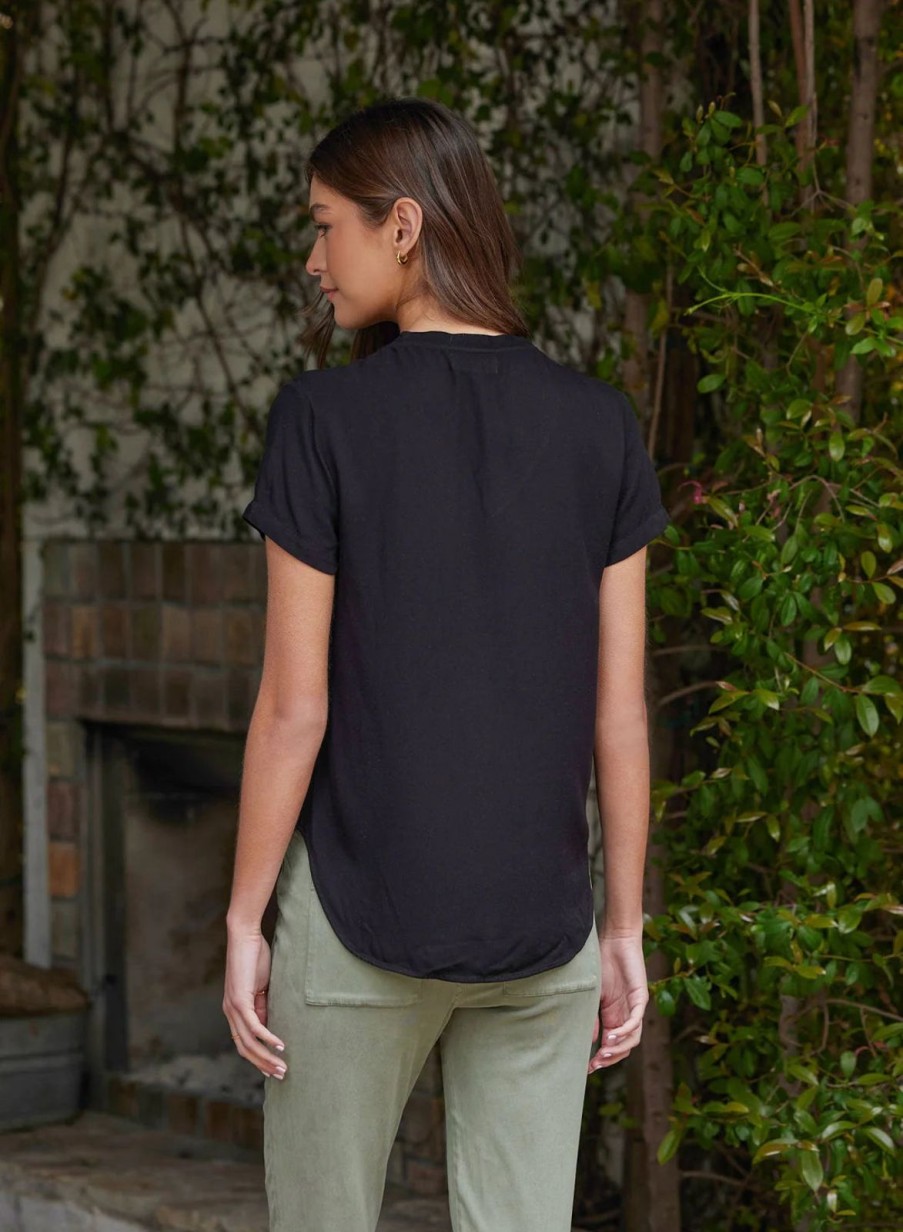 Wholesale bella dahl V-Neck Tee Vintage Black