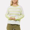 Best Brodie Boxy Stripe Jumper Lime Haze