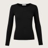 New Not Shy Jasmine Ls Tee Black