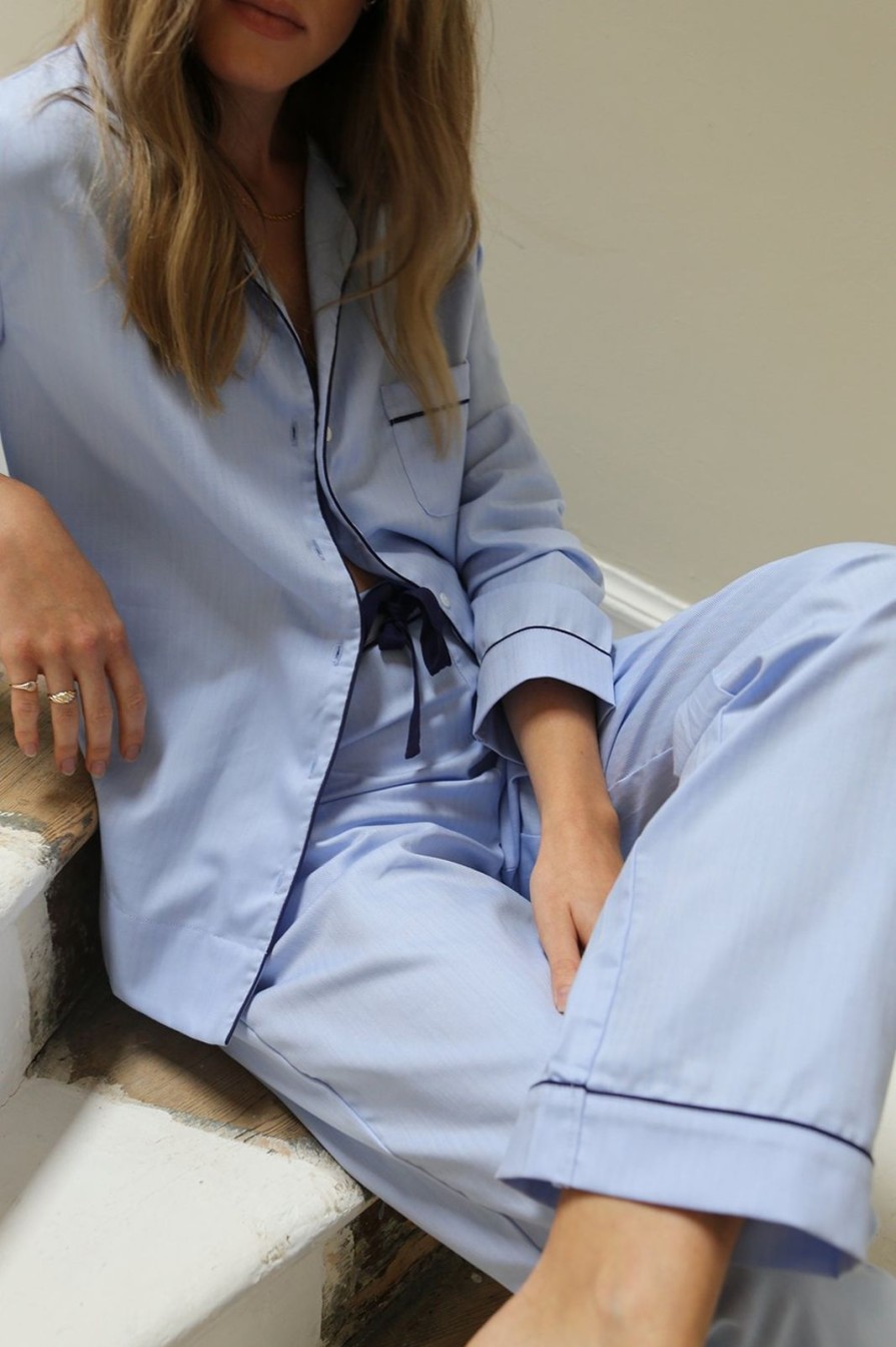 Online BREATHE Herringbone Pyjama Blue