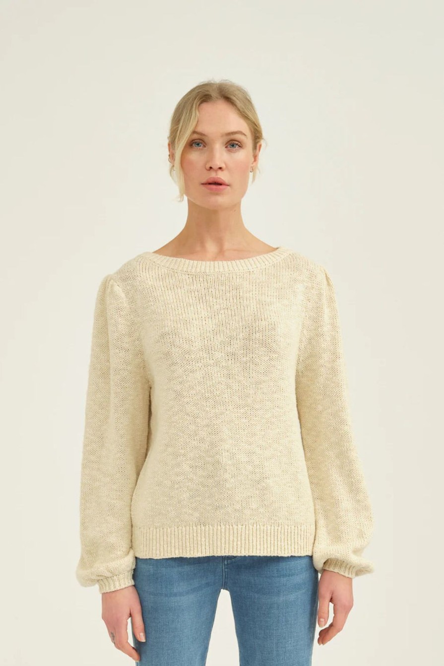 Hot Pieszak May Boatneck Knit Whisper White