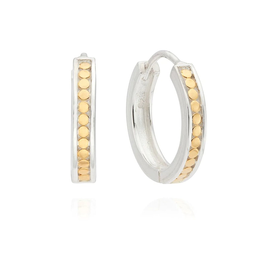 Hot Anna Beck Small Hinge Hoop Earrings Silver/Gold