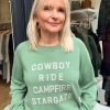 Clearance Tabitha Webb Cowboy Ride Campfire Stargaze Green