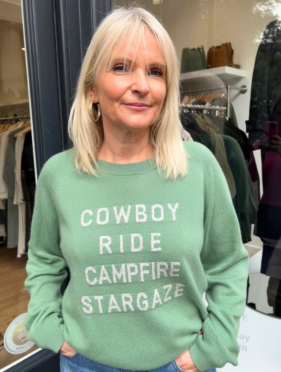 Clearance Tabitha Webb Cowboy Ride Campfire Stargaze Green