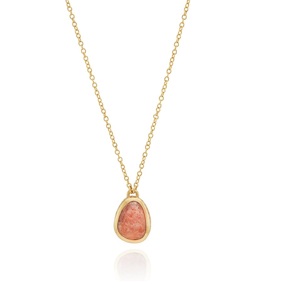 Best Anna Beck Medium Sunstone Oval Pendant Necklace