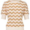 Clearance Tabitha Webb Short Sleeved Chevron White/Gold